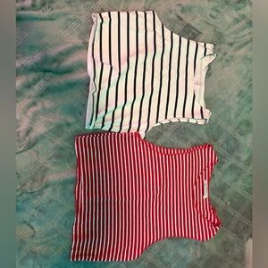 Multicolored Sleeveless Crop Tank Top (zara and aeropostale)